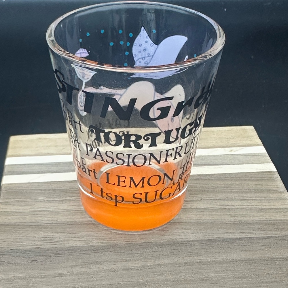 Orange Stingray Cocktail Shot Glass